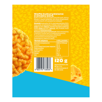 DZIK® WAFLE KUKURYDZIANE LOW FAT - SER