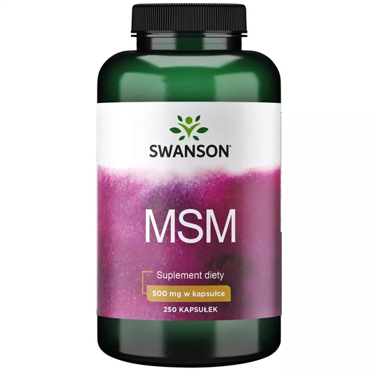 SWANSON MSM (Methyl - Sulfonyl - Methane) 500mg 250 capsules - voedingssupplement