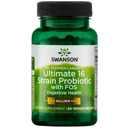SWANSON PROBIOTICS ULTIMATE 16 STRAIN PROBIOTIC WITH TRACE MINERALS & FOS 60 kap VEGGE